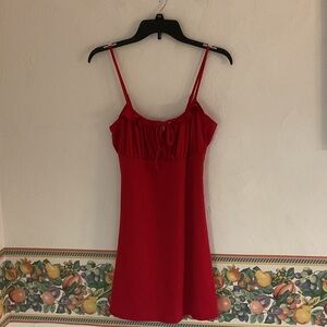 Blue Rain Mini Dress, Size S, Red